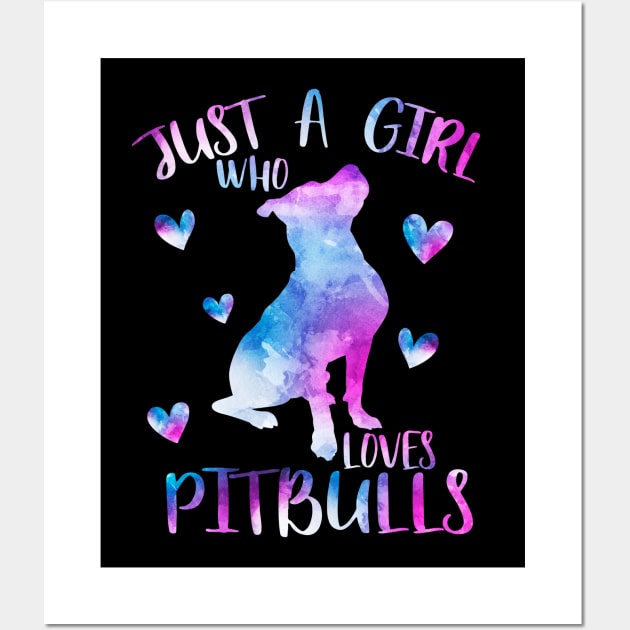 Just a girl who loves pitbulls Wall Art by PrettyPittieShop